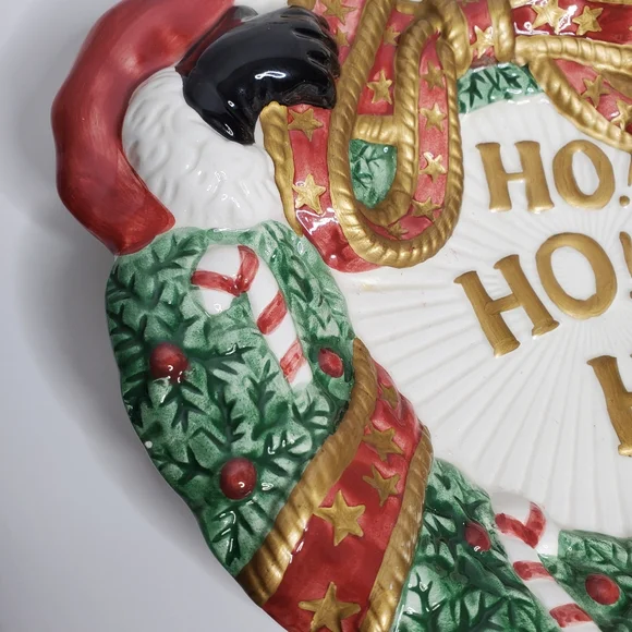 Fitz And Floyd Essentials Santa Claus Ceramic Plate - Picture 2 of 7